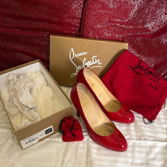 Christian Louboutin Shoes - Christian Louboutin Red pump size 38.5 AUTHENTIC